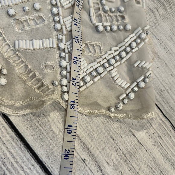 Revolve • Lovers + Friends Off-White Beaded Blouse • Sz S - Picture 8 of 8